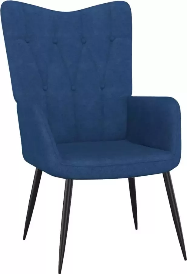 VidaXL Relaxstoel stof blauw