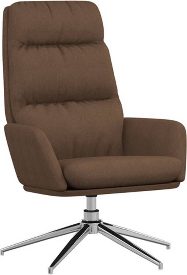 VidaXL Relaxstoel stof bruin - Foto 3