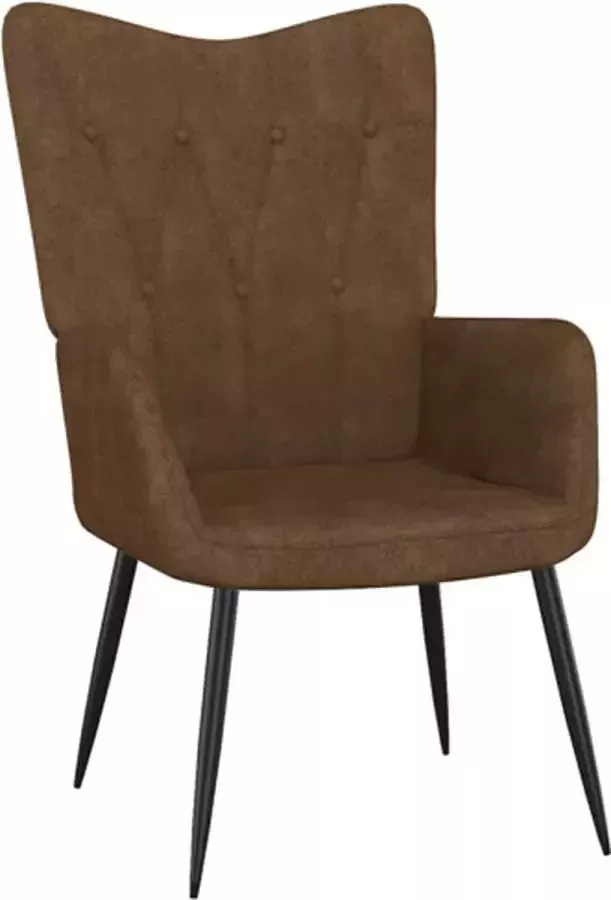 VidaXL Relaxstoel stof bruin - Foto 1