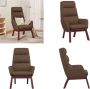 VidaXL Relaxstoel stof bruin Relaxstoel Relaxstoelen Fauteuil Relaxfauteuil - Thumbnail 2