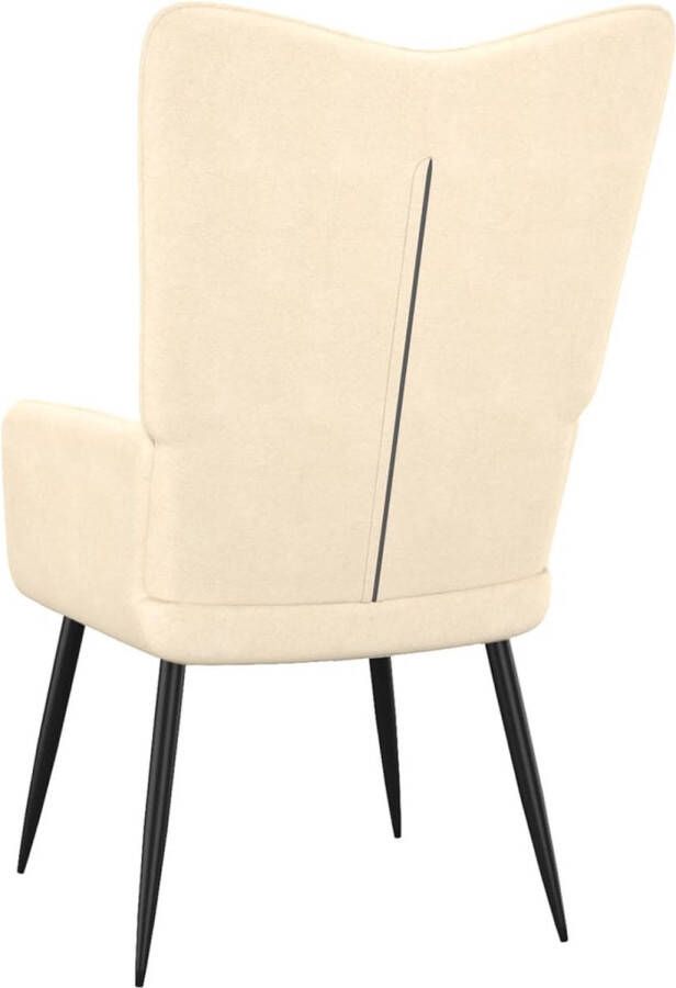 VidaXL Relaxstoel stof crèmekleurig