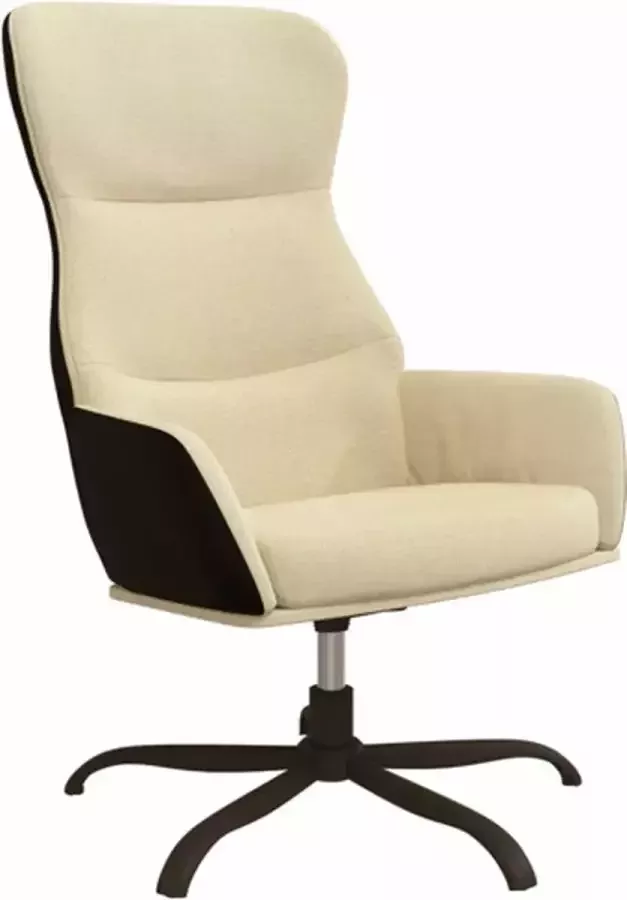 VidaXL Relaxstoel stof crèmekleurig - Foto 2
