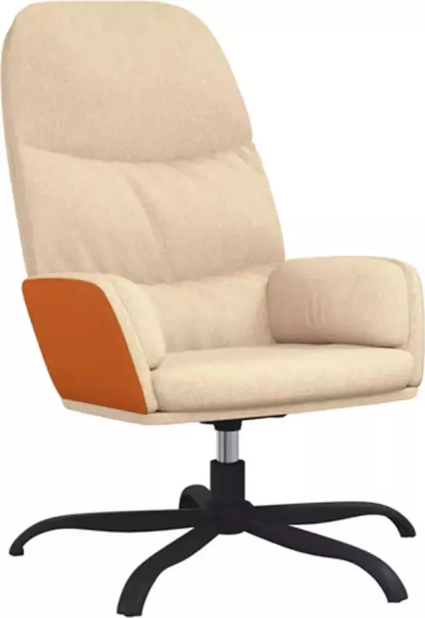 VidaXL Relaxstoel stof crèmekleurig - Foto 2