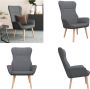 VidaXL Relaxstoel stof donkergrijs Relaxstoel Relaxstoelen Fauteuil Relaxfauteuil - Thumbnail 2