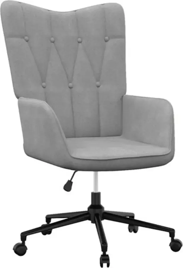 VidaXL Relaxstoel stof lichtgrijs