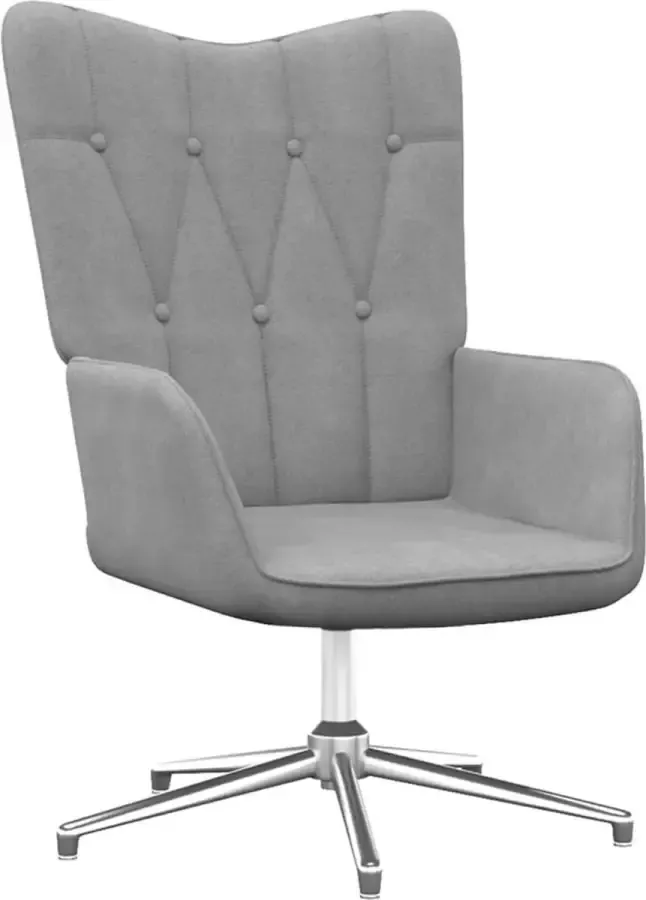 VidaXL Relaxstoel stof lichtgrijs