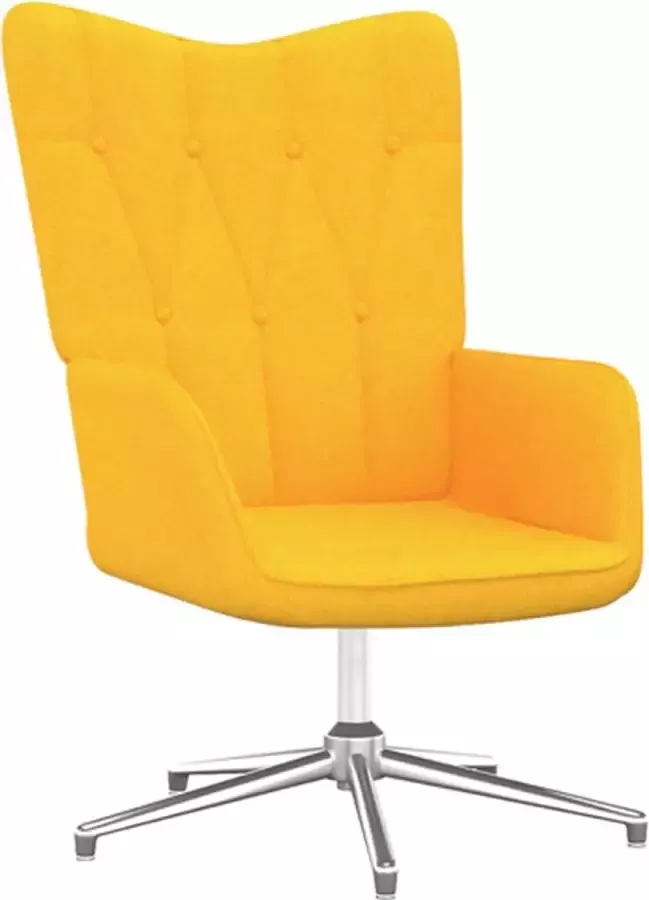 VidaXL Relaxstoel stof mosterdgeel - Foto 2