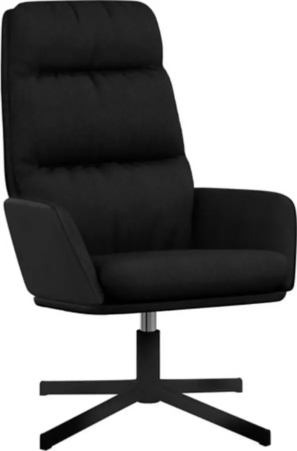 VIDAXL Relaxstoel stof zwart - Foto 2