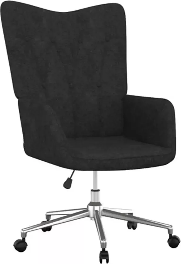 VIDAXL Relaxstoel stof zwart - Foto 1