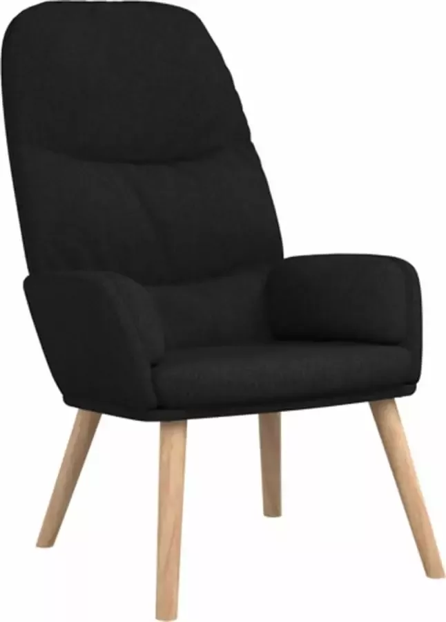 VidaXL Relaxstoel stof zwart - Foto 2