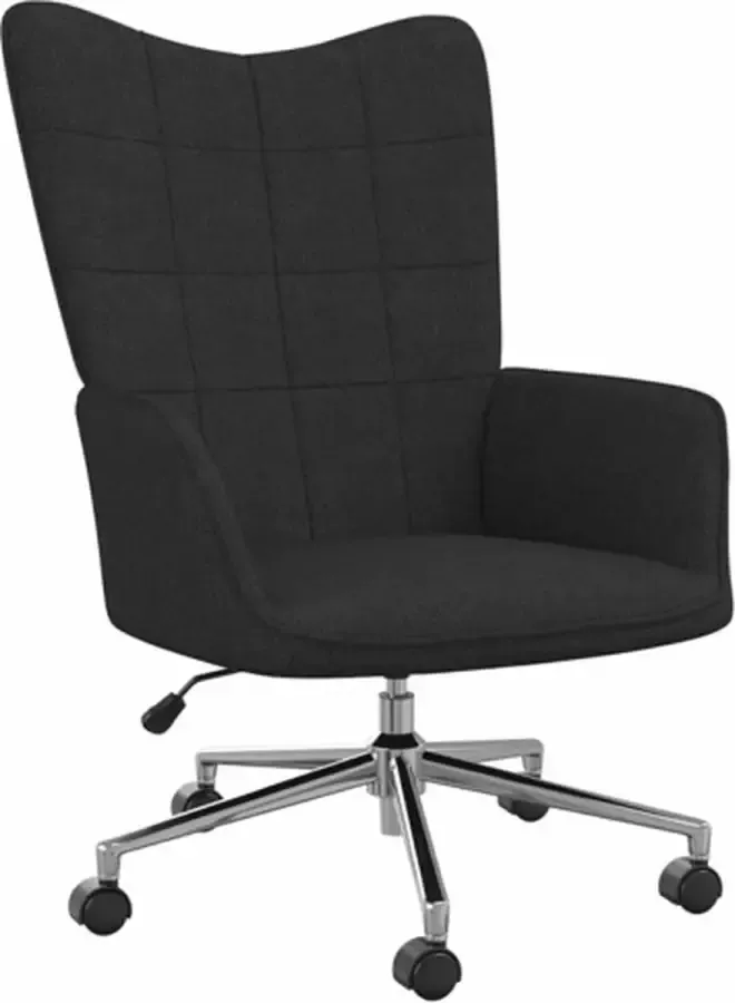 VidaXL Relaxstoel stof zwart - Foto 2