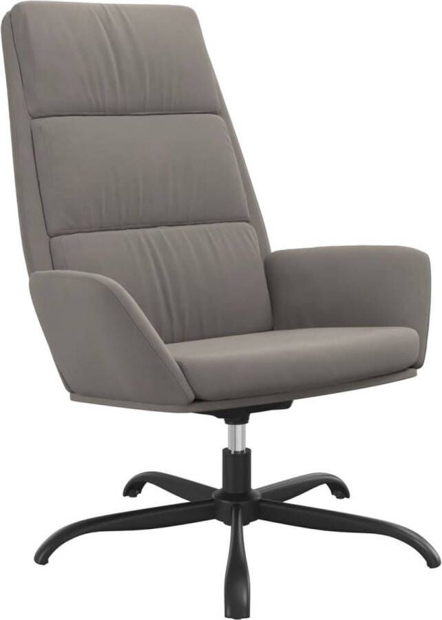 vidaXL Relaxstoel Velvet Lichtgrijs 70x77x98 cm Draaibaar Fauteuil