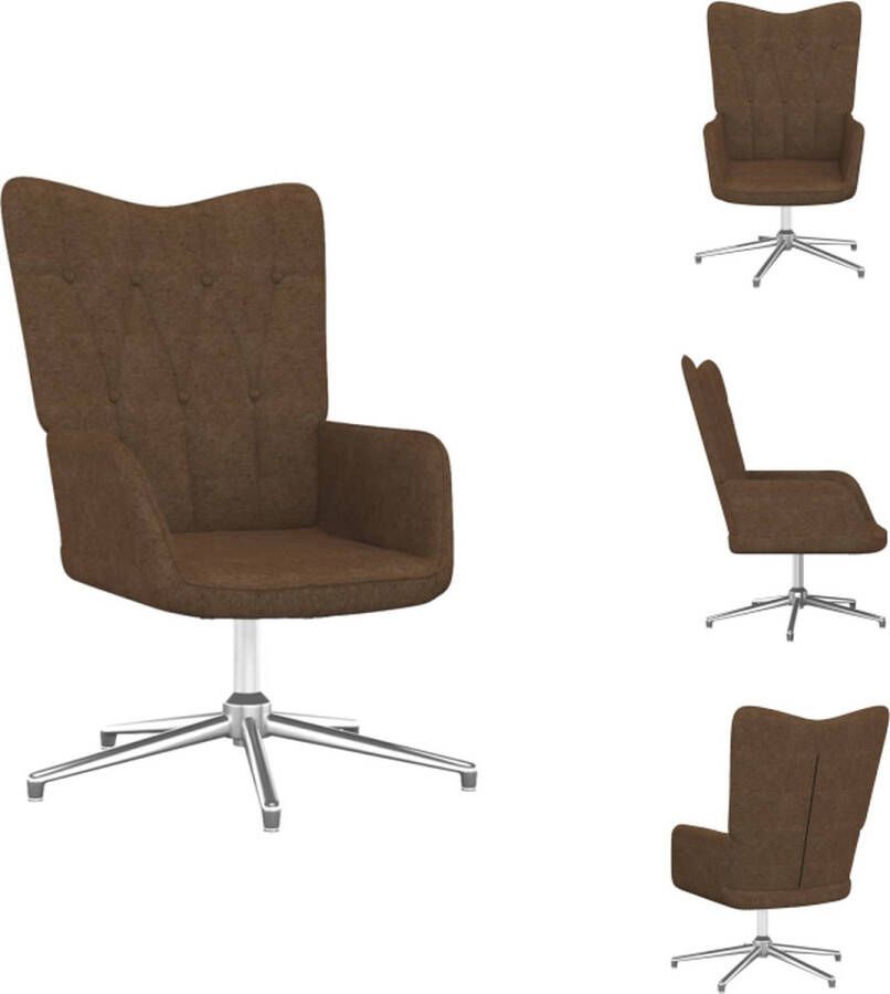 VidaXL Relaxstoel Zacht aanvoelende stof 62x68x98 cm Fauteuil