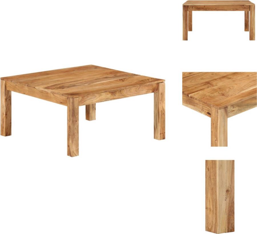 VidaXL Salontafel Salontafels Tafel Bijzettafel Salontafel 80x80x40 cm massief acaciahout