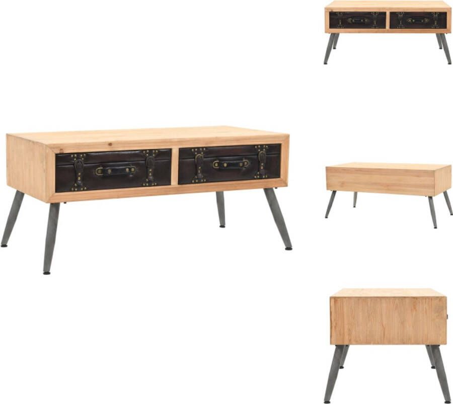 VidaXL Salontafel Salontafels Houten Salontafel Houten Salontafels Salontafel 115x55x50 cm massief vurenhout