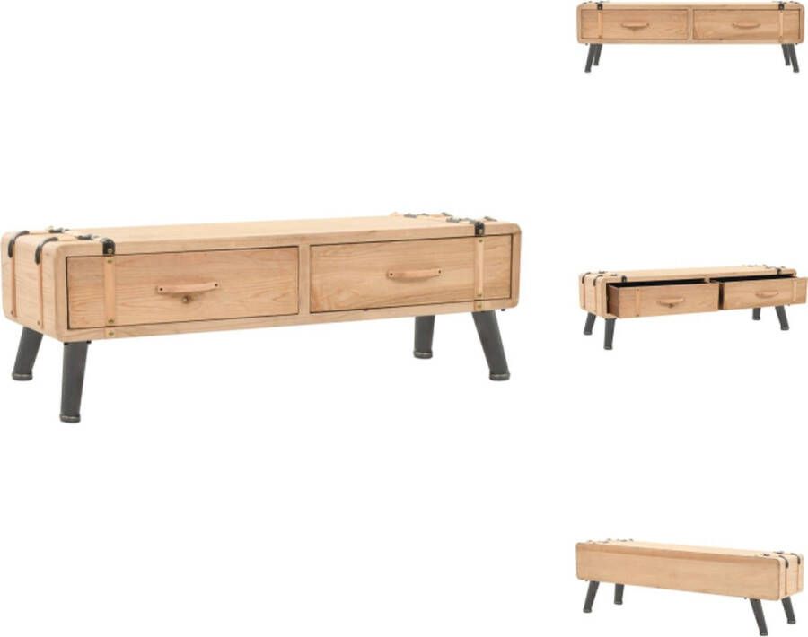 VidaXL Tv-kast Tv-kasten Hifi-kast Hifi-kasten Tv-meubel 120x33x35 cm massief vurenhout - Foto 2