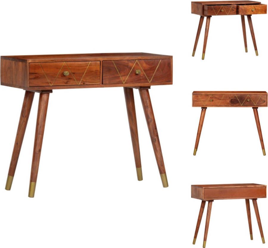 VidaXL Console Tafel Console Tafels Accent Tafel Accent Tafels Wandtafel 90x35x76 cm massief acaciahout
