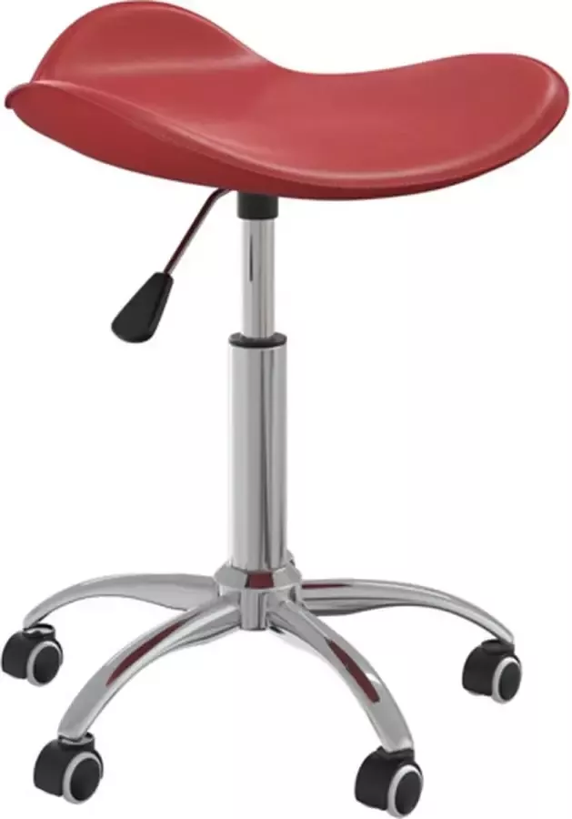 VidaXL Eetkamerstoel draaibaar kunstleer wijnrood - Foto 2