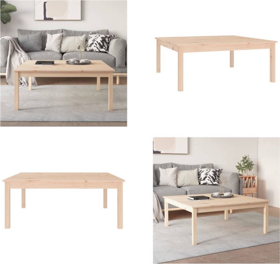 VidaXL Salontafel 100x100x40 cm massief grenenhout Salontafel Salontafels Tafel Bijzettafel