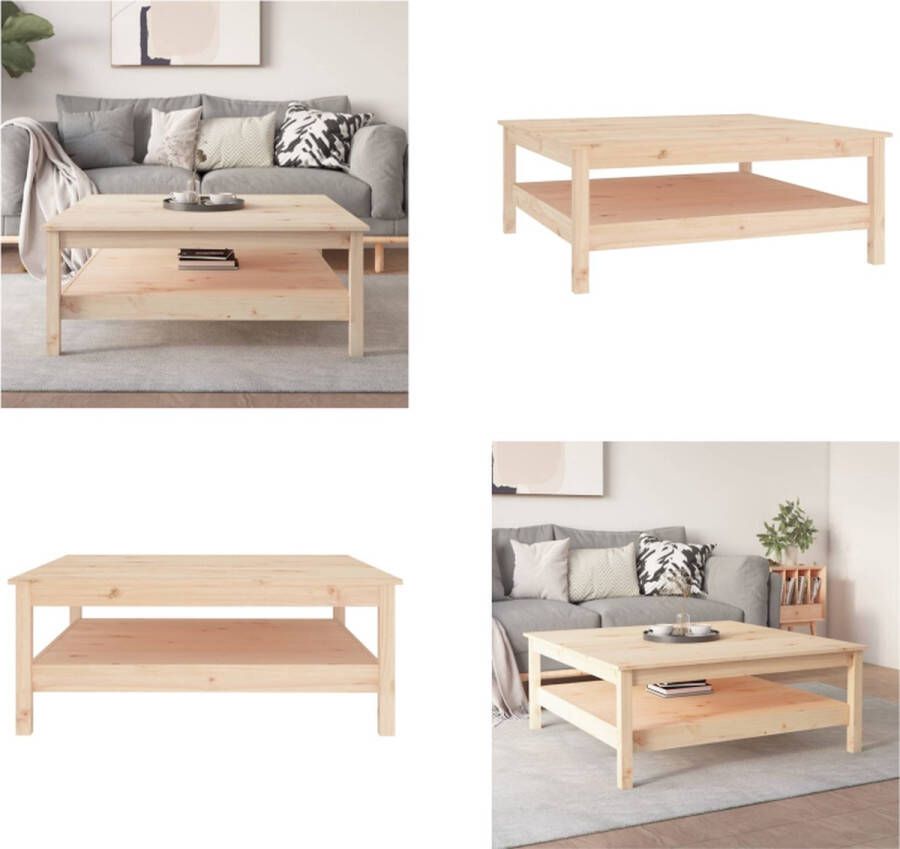 VidaXL Salontafel 100x100x40 cm massief grenenhout Salontafel Salontafels Tafel Bijzettafel