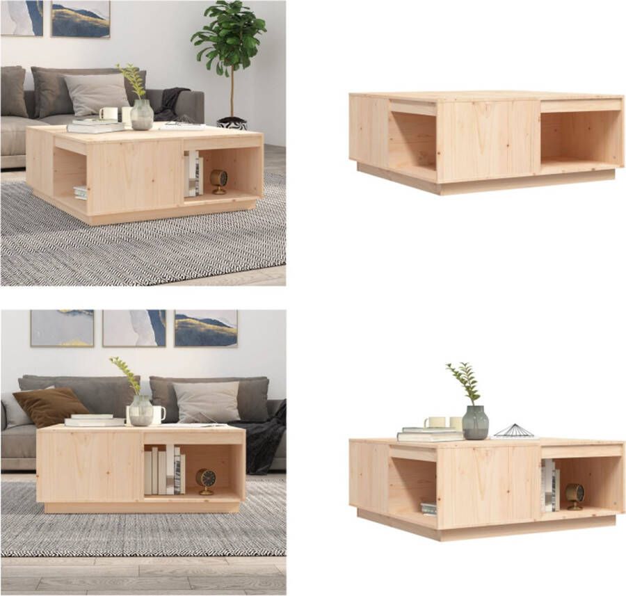 VidaXL Salontafel 100x101x40 5 cm massief grenenhout Salontafel Salontafels Tafel Bijzettafel
