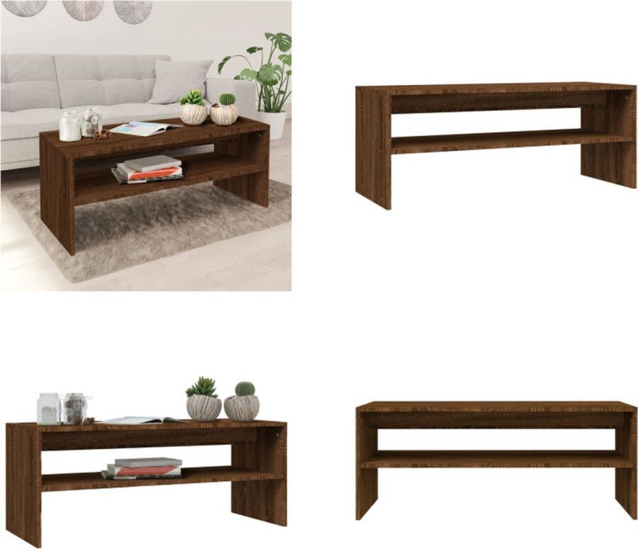 VidaXL -Salontafel-100x40x40-cm-bewerkt-hout-bruineikenkleurig