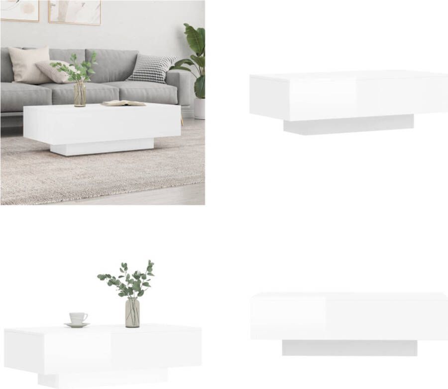 VidaXL -Salontafel-100x49-5x31-cm-bewerkt-hout-hoogglans-wit Salontafel Salontafels Bijzettafel Tafel
