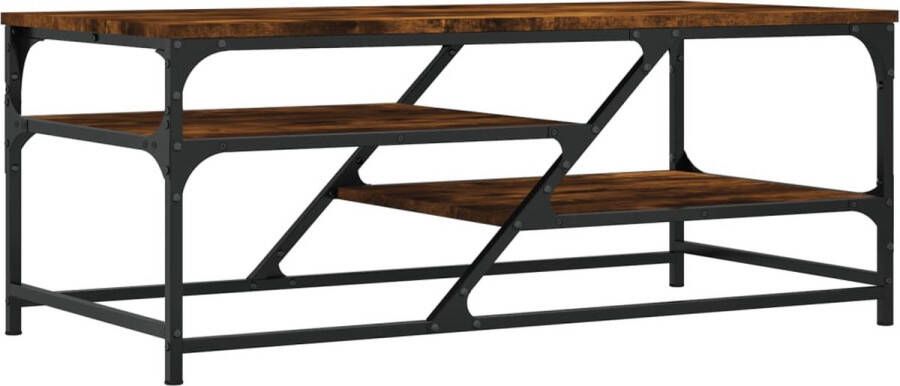 VidaXL -Salontafel-100x49x40-cm-bewerkt-hout-gerookt-eikenkleurig - Foto 3