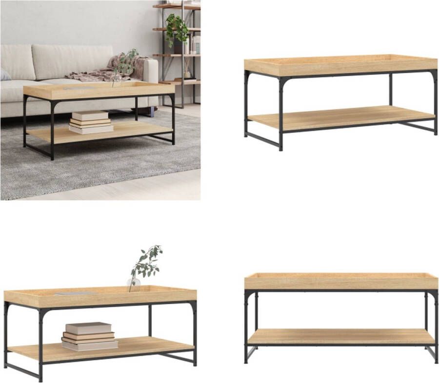 VidaXL -Salontafel-100x49x45-cm-bewerkt-hout-sonoma-eikenkleurig Salontafel Salontafels Bijzettafel Banktafel