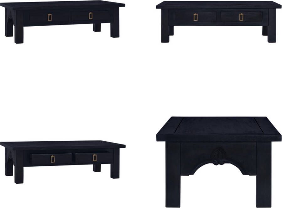 VidaXL Salontafel 100x50x30 cm massief mahoniehout lichtkoffiekleurig Salontafel Salontafels Koffietafel Koffietafels