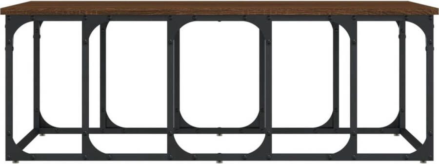 VidaXL -Salontafel-100x50x35 5-cm-bewerkt-hout-bruin-eikenkleur