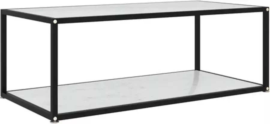 VidaXL -Salontafel-100x50x35-cm-gehard-glas-wit - Foto 3