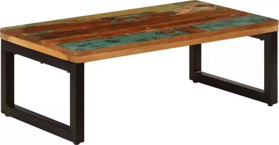 vidaXL Salontafel 100x50x35 cm massief gerecycled hout en staal