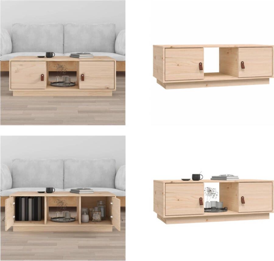 VidaXL Salontafel 100x50x35 cm massief grenenhout Salontafel Salontafels Tafel Bijzettafel