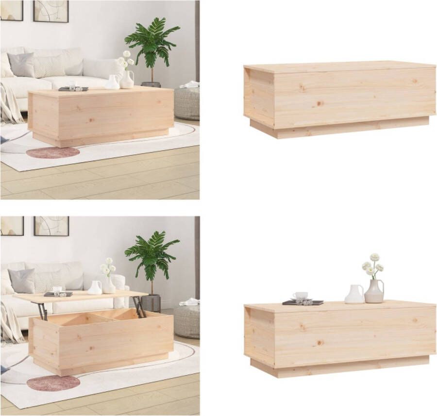 VidaXL -Salontafel-100x50x35-cm-massief-grenenhout - Foto 3
