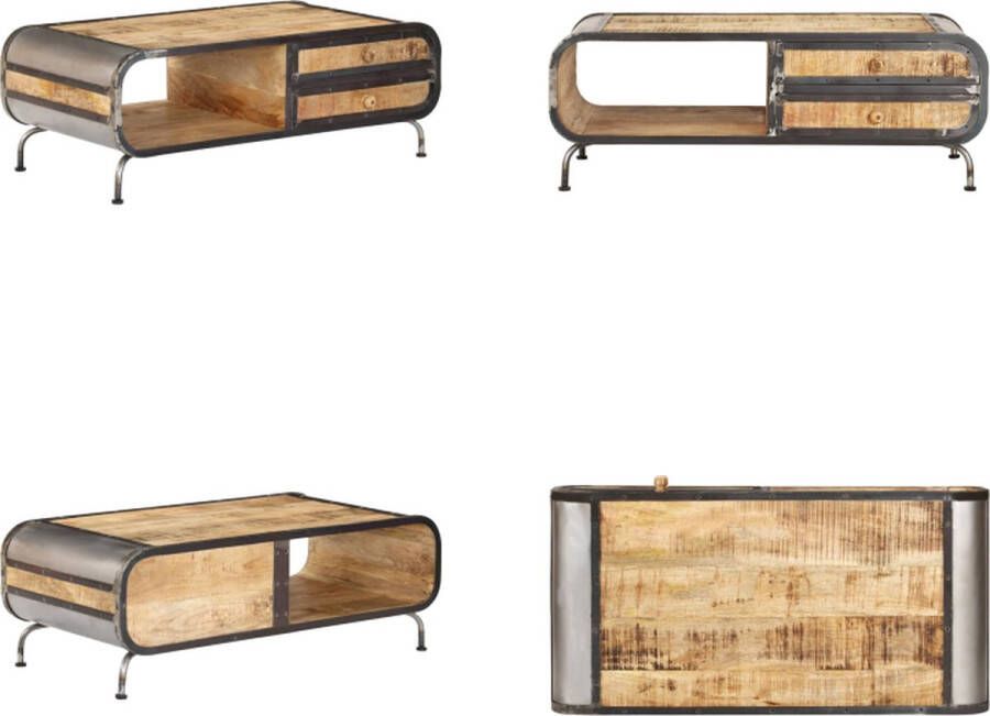 VidaXL Salontafel 100x50x35 cm massief mangohout Bijzettafel Bijzettafels Bijzettafeltje Bijzettafeltjes