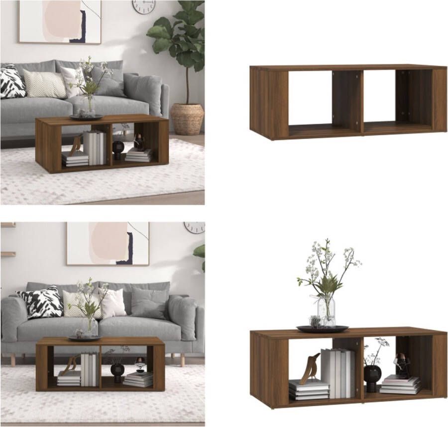 VidaXL -Salontafel-100x50x36-cm-bewerkt-hout-bruineikenkleurig