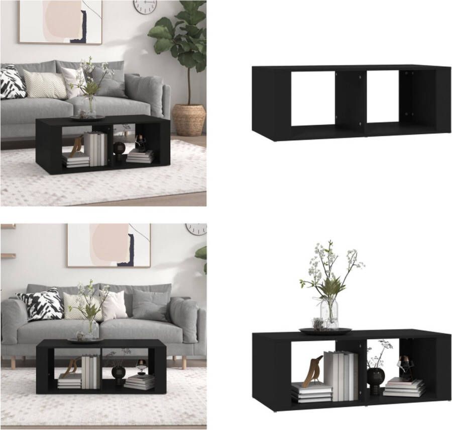 VidaXL -Salontafel-100x50x36-cm-bewerkt-hout-zwart - Foto 3