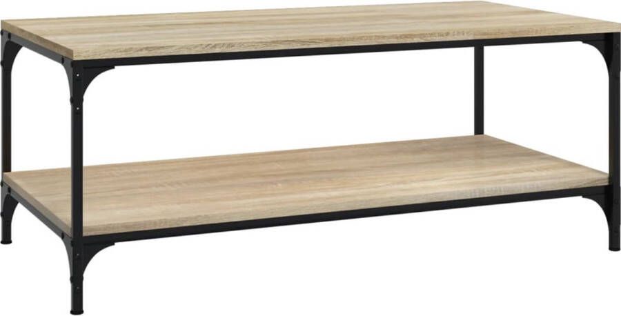 VidaXL -Salontafel-100x50x40-cm-bewerkt-hout-sonoma-eikenkleurig - Foto 2
