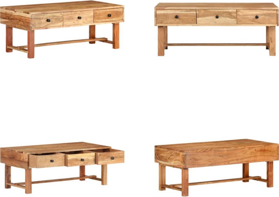 VidaXL Salontafel 100x50x40 cm massief acaciahout Salontafel Salontafels Tafel Tafels