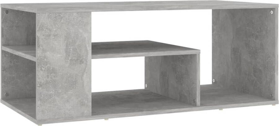 VidaXL Salontafel 100x50x40 cm Bewerkte houtlook Salontafel Koffietafel Houten Salontafel Grijze Salontafel Betonnen Salontafel Tv Tafellaar Opbergruimte Modern Design Livingroom Furniture Meubilair