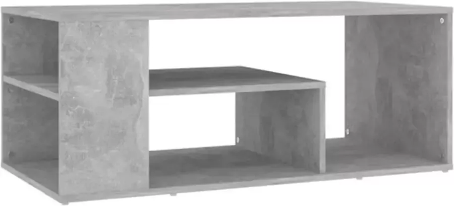 VidaXL -Salontafel-100x50x40-cm-bewerkt-hout-betongrijs - Foto 3