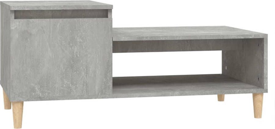 VidaXL -Salontafel-100x50x45-cm-bewerkt-hout-betongrijs - Foto 2