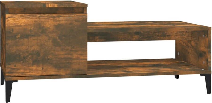 VidaXL -Salontafel-100x50x45-cm-bewerkt-hout-gerookt-eikenkleurig - Foto 4