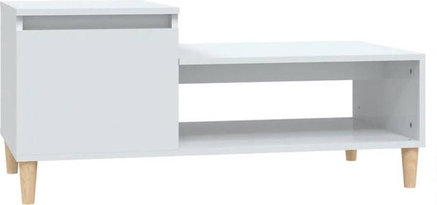 VidaXL Salontafel 100x50x45 cm Hoogglans Wit Salontafel Houten Salontafel Witte Salontafel Bijzettafel Tv Tafeltje Living Room Furniture Meubels