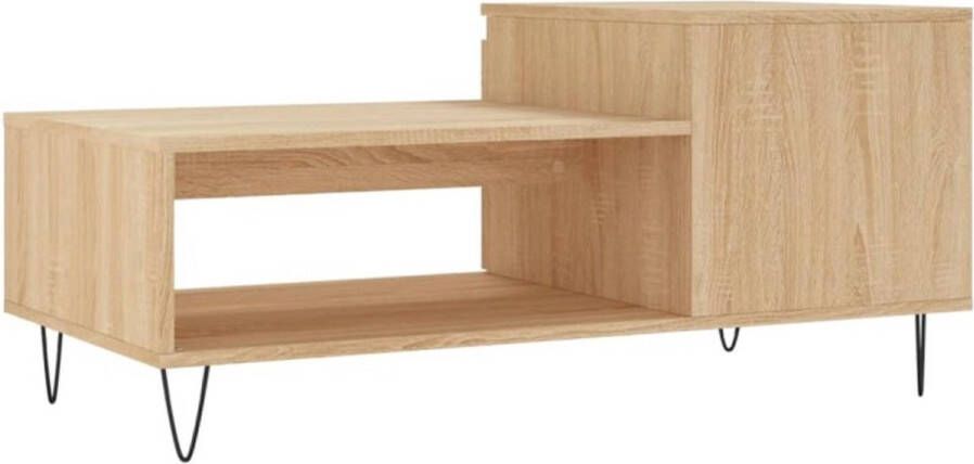 VidaXL -Salontafel-100x50x45-cm-bewerkt-hout-sonoma-eikenkleurig - Foto 9