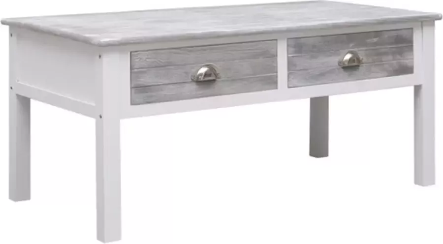 VidaXL Salontafel 100x50x45 cm hout grijs - Foto 2