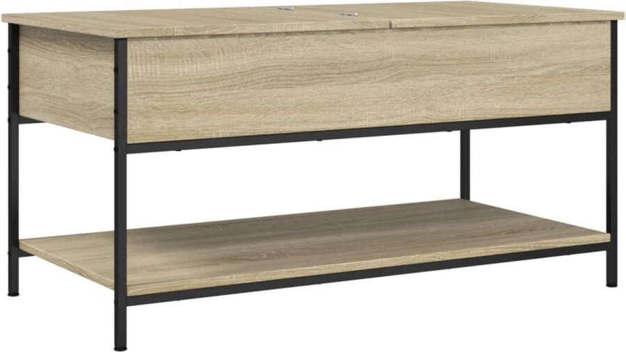 VidaXL -Salontafel-100x50x50-cm-bewerkt-hout-en-metaal-sonoma-eiken - Foto 4