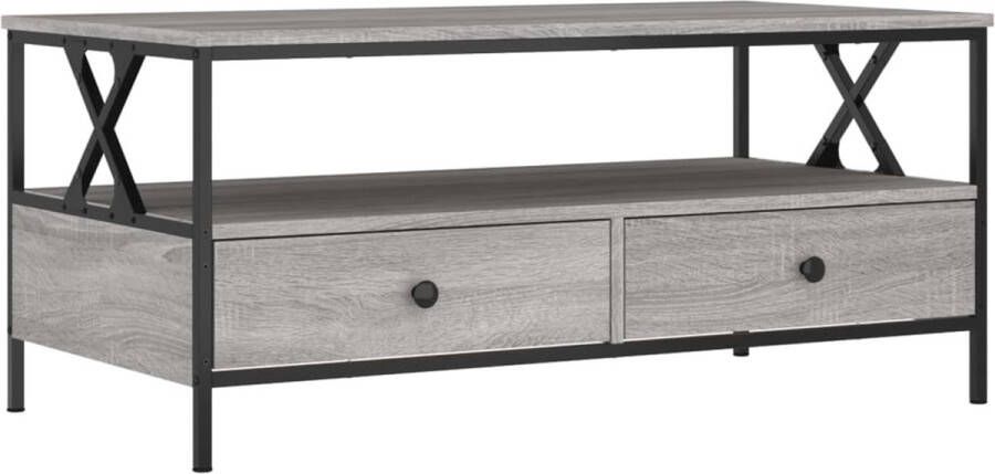 VidaXL -Salontafel-100x51x45-cm-bewerkt-hout-grijs-sonoma-eiken - Foto 2