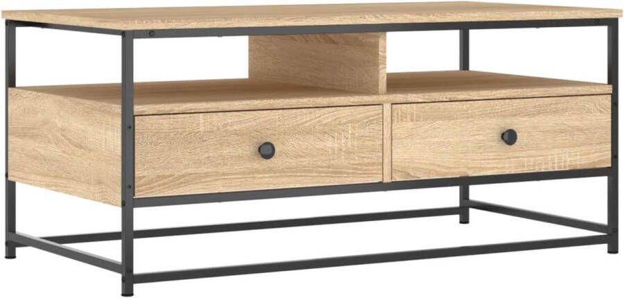 VidaXL -Salontafel-100x51x45-cm-bewerkt-hout-sonoma-eikenkleurig - Foto 3